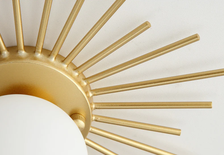 Gold Sunflower Ceiling Lamp