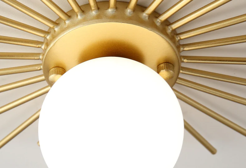 Gold Sunflower Ceiling Lamp