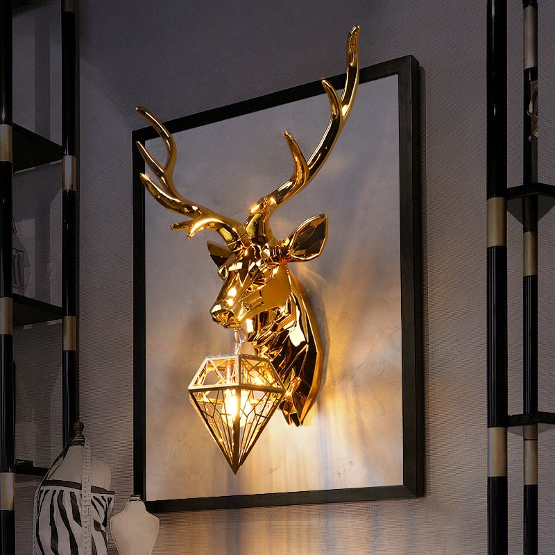 Modern Nordic Antler Deer Wall Lamp