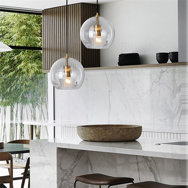 Glass Hanging Pendant Light