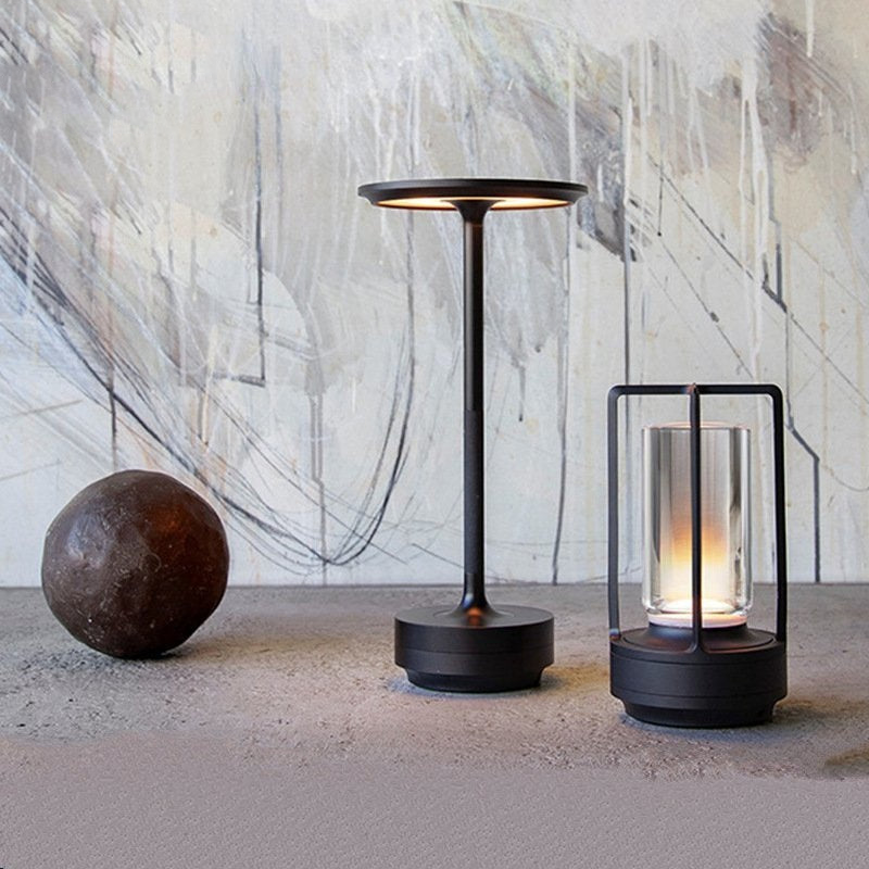 Metallic Cordless Charging Table Lamp
