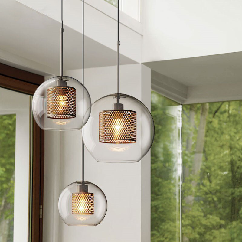 Modern Loft Glass Ball Pendant Light