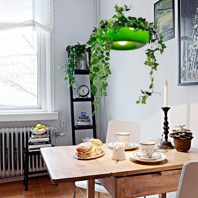 hanging plant with lights Modern Plant Pendant Lights, Black