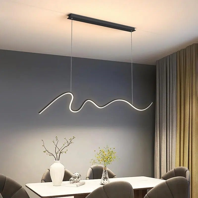 Modern Minimalist Curve Shaped Bar Pendant Lights