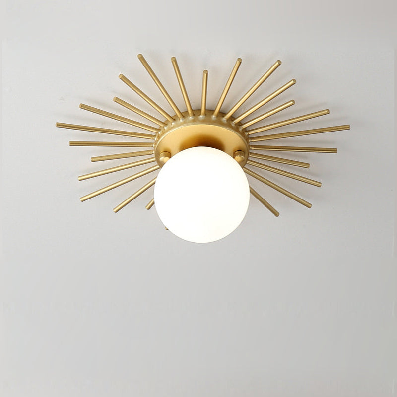 Gold Sunflower Ceiling Lamp