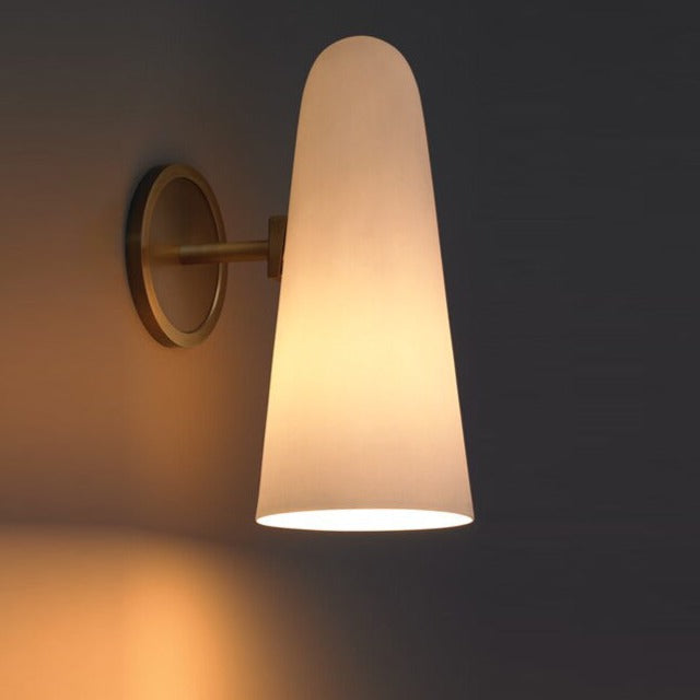 Ivory White Glass Wall Lamp