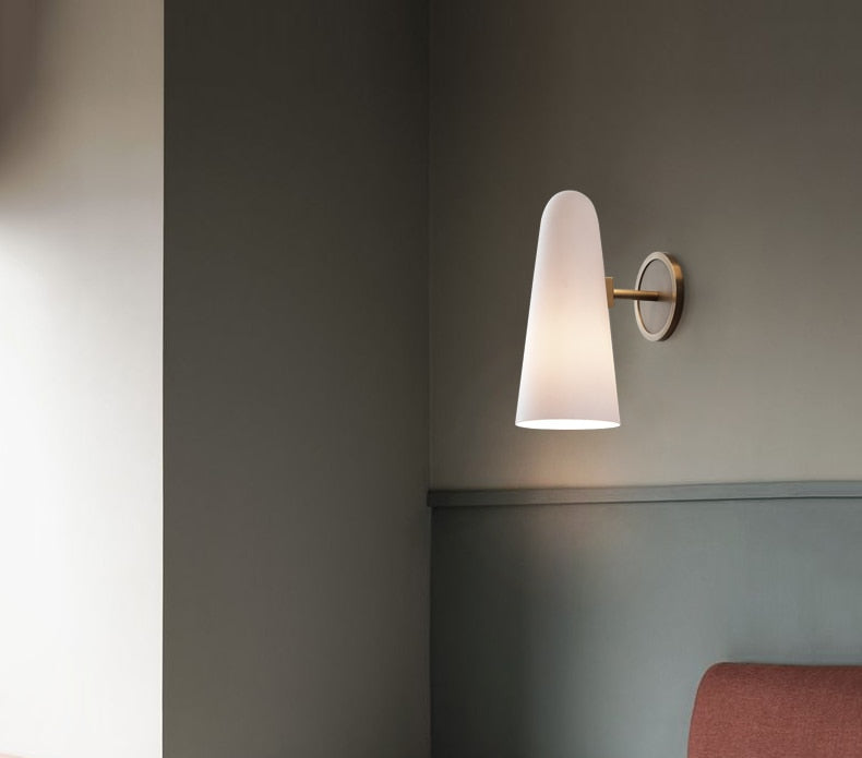 Ivory White Glass Wall Lamp