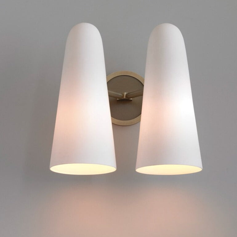 Ivory White Glass Wall Lamp