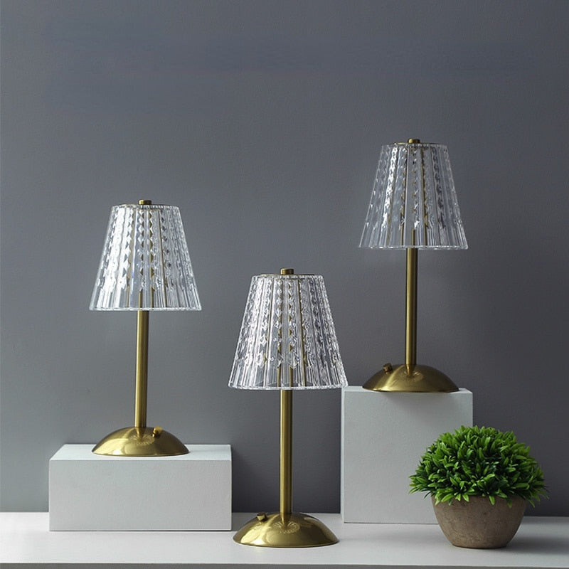 Sophistication Bar Touch Glass Table Lamp