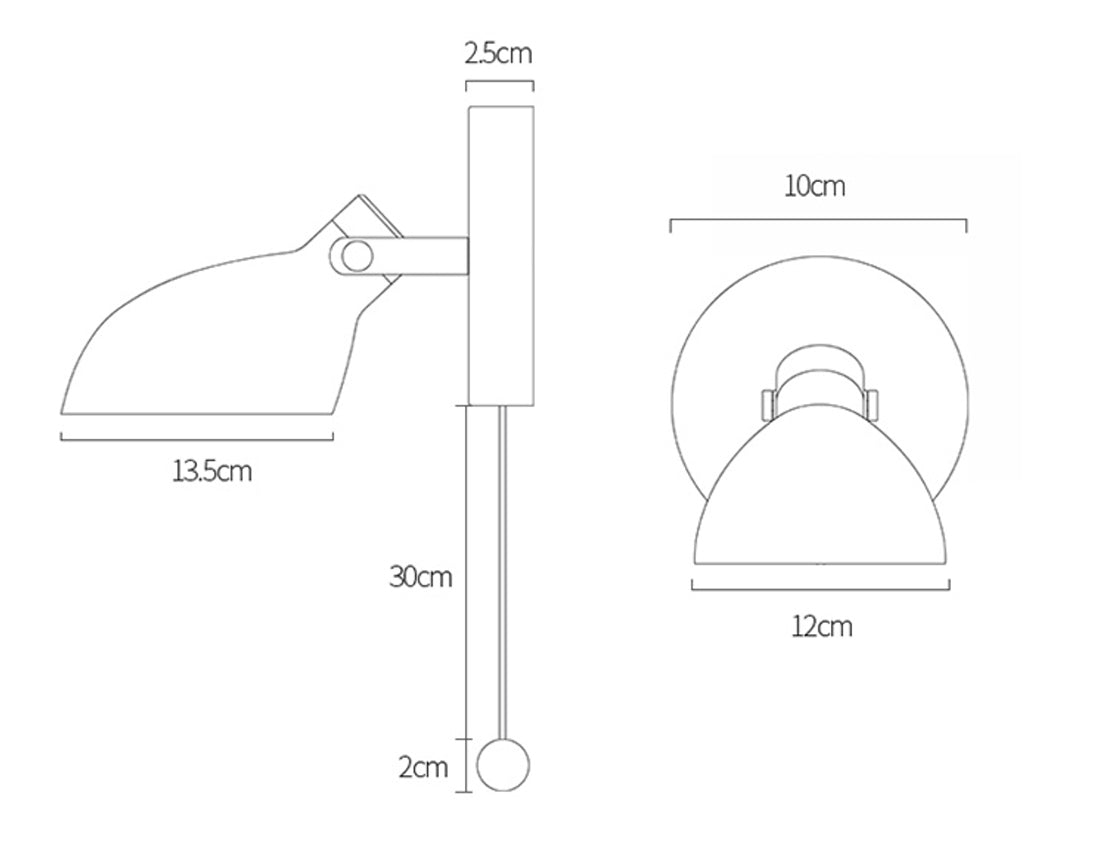 Switch Cord Wall-Mounted Reading Lamp