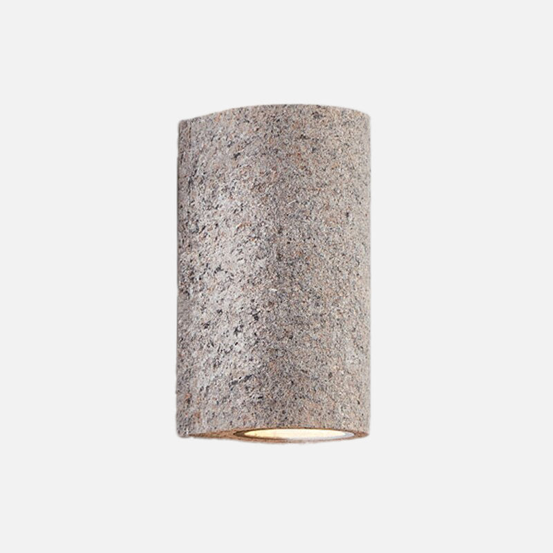 Japanese Retro Foyer Cement WabiSabi LED Wall Lamp Timeless Illumination