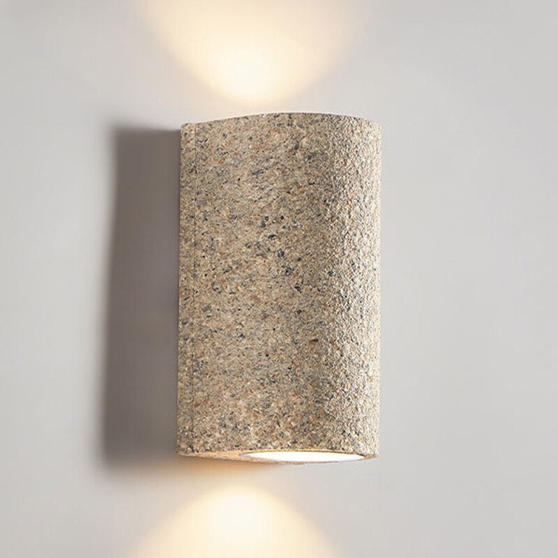 Japanese Retro Foyer Cement WabiSabi LED Wall Lamp Timeless Illumination