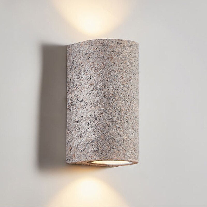 Japanese Retro Foyer Cement WabiSabi LED Wall Lamp Timeless Illumination