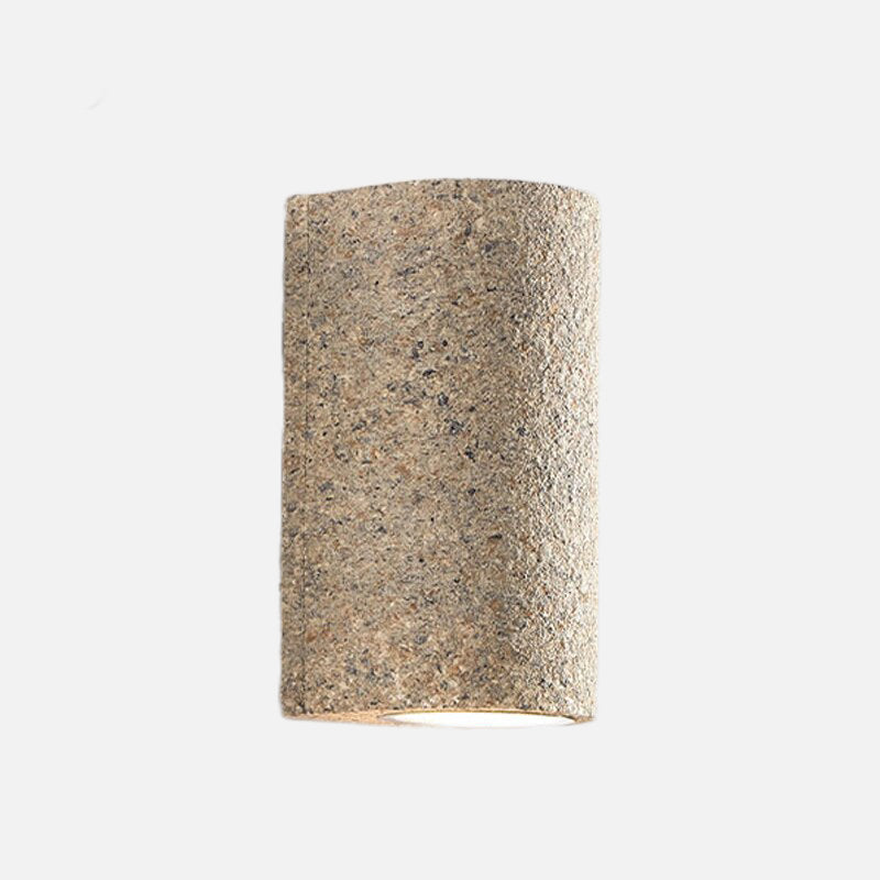 Japanese Retro Foyer Cement WabiSabi LED Wall Lamp Timeless Illumination