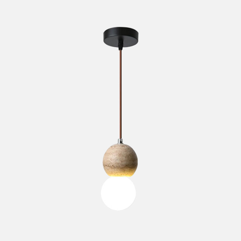 Travertine Suspended Droplight Pendant Lamp