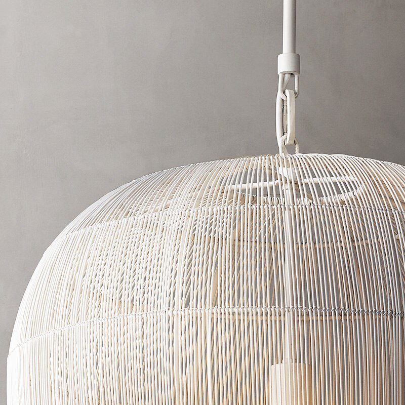 Japanese Wabi Sabi Wind Handmade Rattan Pendant Light